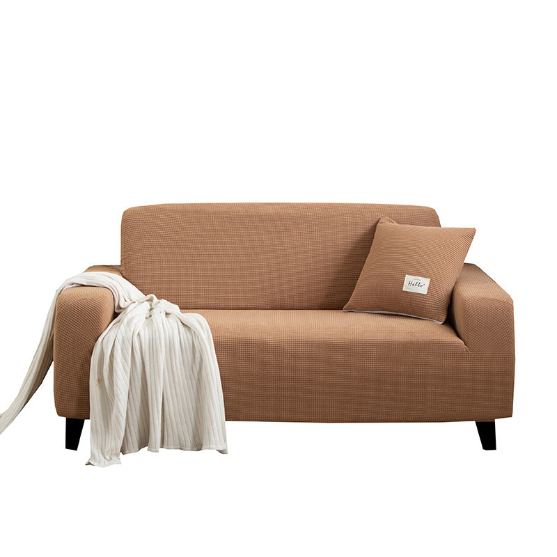Thick Fleece Stretch Sofa Slipcover – Full Coverage - Homeyviz.com