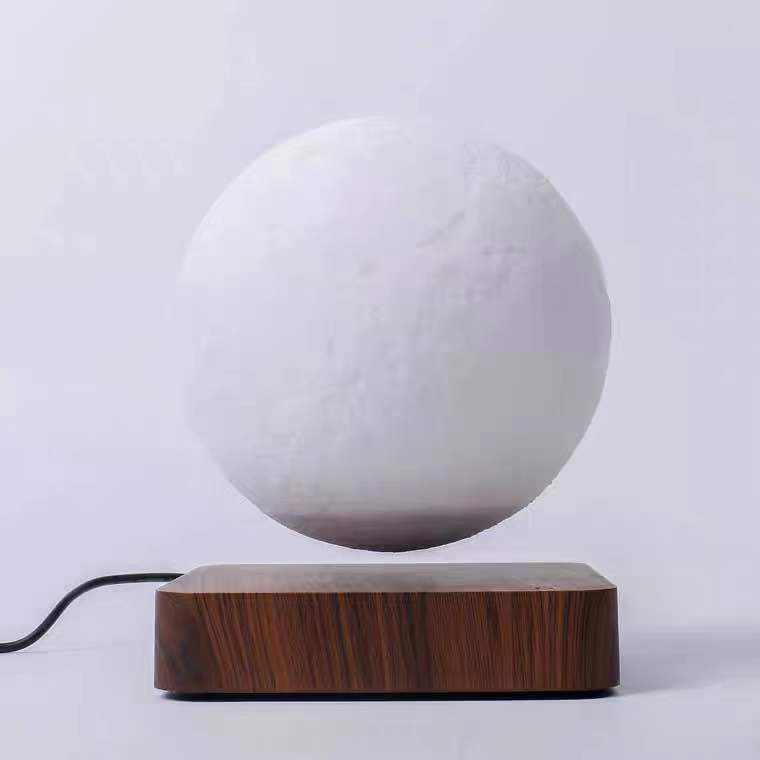 Magnetic Floating Moon Lamp - 3D Printed Levitation | Aesthetic Ambient Lighting - Homeyviz.com