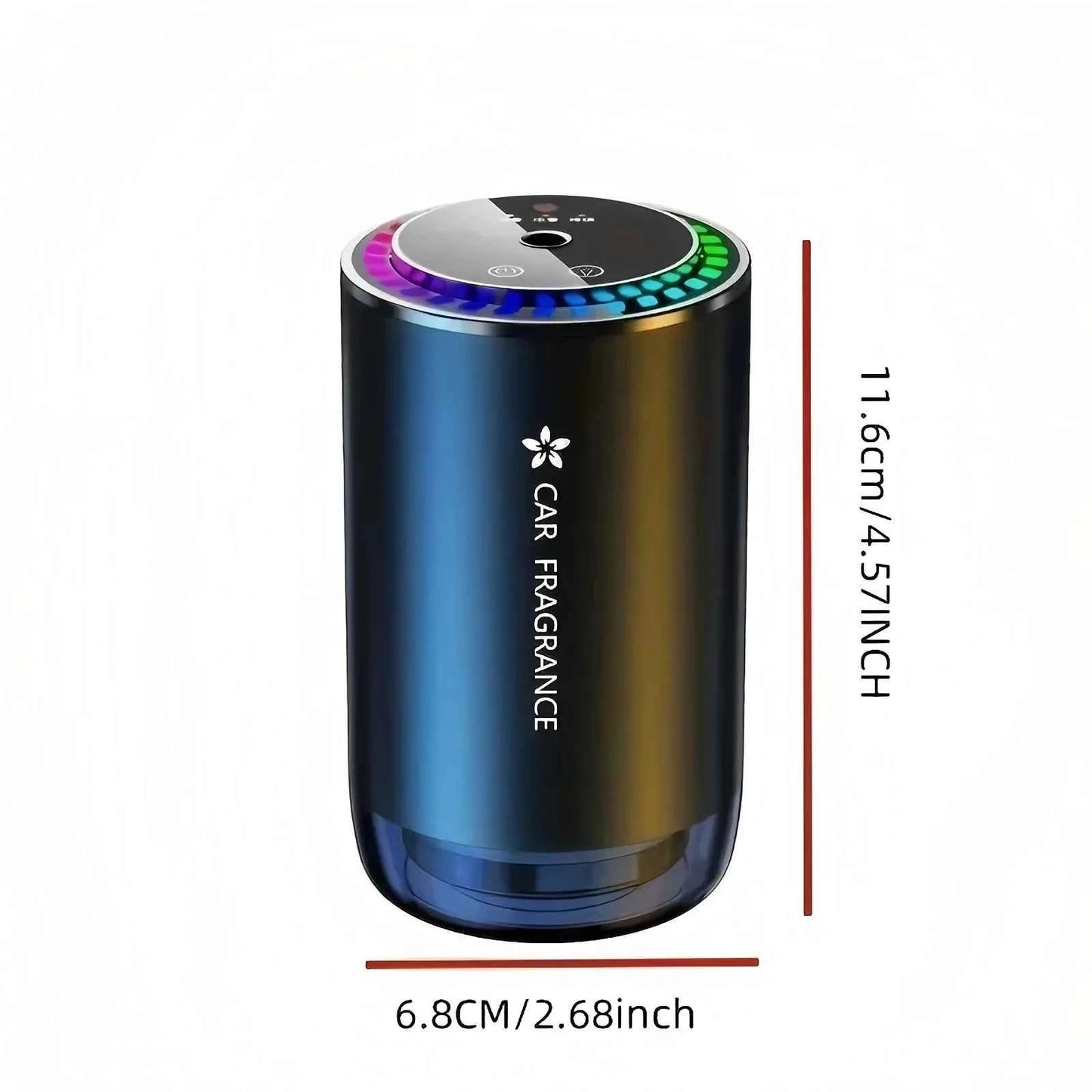 Car Air Freshener Smart USB Rechargeable Fragrance Diffuser with Projector Light Adjustable Intensity