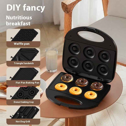 Sandwich & Breakfast Maker – Waffle, Donut, Hot Dog & Grill Plates
