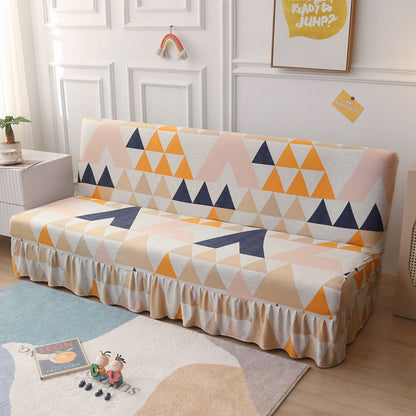 Armless Sofa Cover – Full-Encasing Foldable Slipcover with Skirted Hem - Homeyviz.com