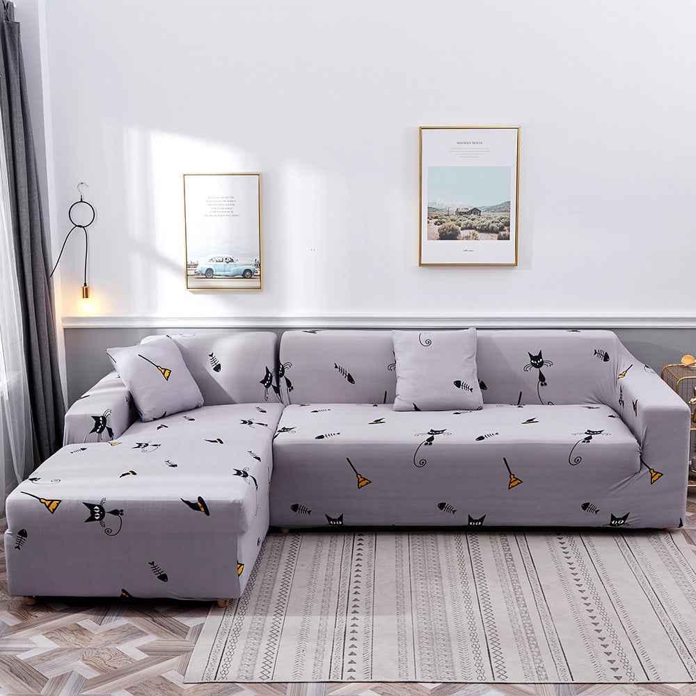 Abstract Print Sectional Sofa Cover