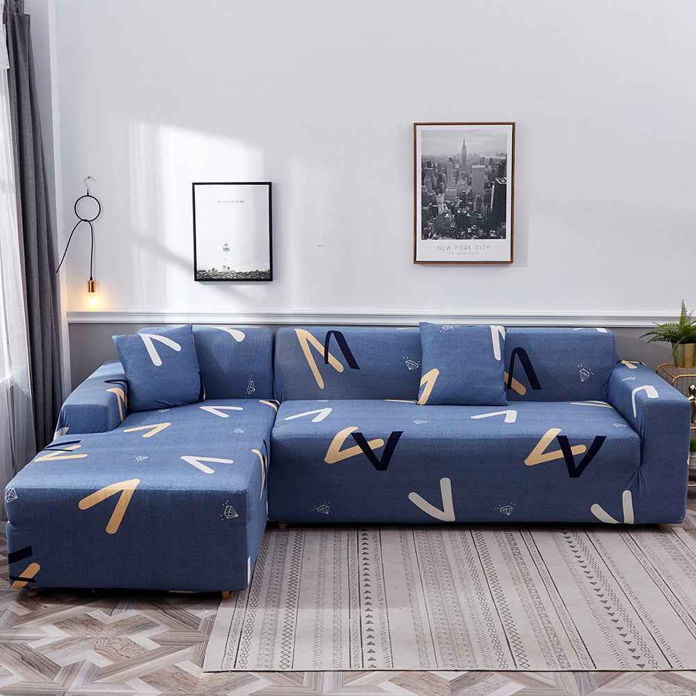 Abstract Print Sectional Sofa Cover
