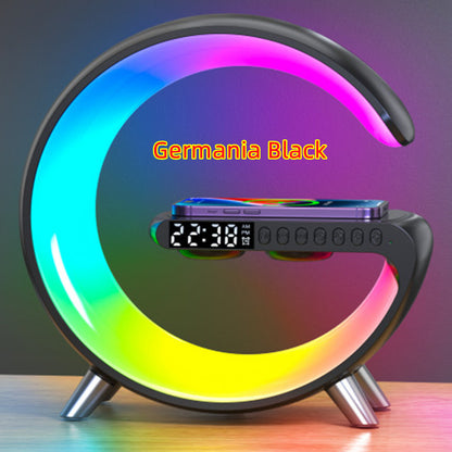 G-Shape Atmosphere Lamp - 6-in-1 Smart Speaker & Charger | Aesthetic Ambient Lighting - Homeyviz.com