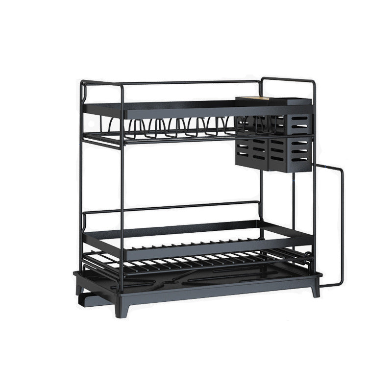 Stainless Steel Dish Drying Rack & Cup Drainer Organizer - Homeyviz.com