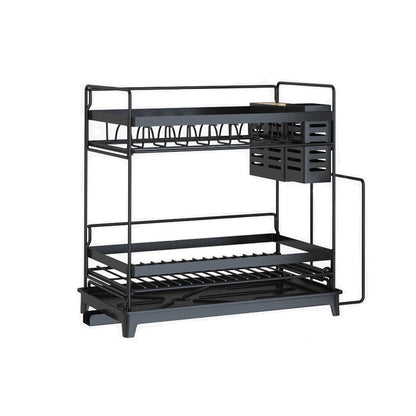 Stainless Steel Dish Drying Rack & Cup Drainer Organizer - Homeyviz.com