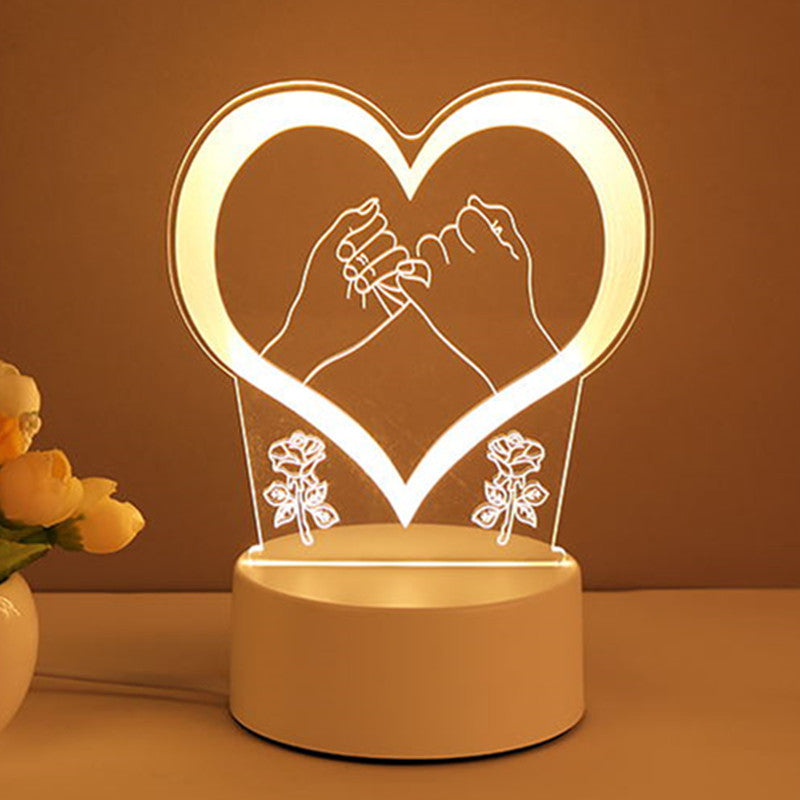 3D Acrylic LED Night Light – Neon Illusion Lamp for Room Decor