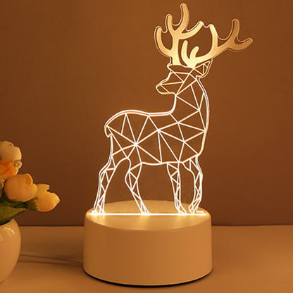 3D Acrylic LED Night Light – Neon Illusion Lamp for Room Decor