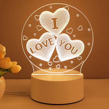 3D Acrylic LED Night Light – Neon Illusion Lamp for Room Decor