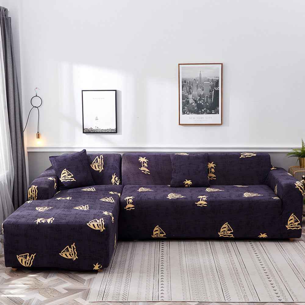 Abstract Print Sectional Sofa Cover