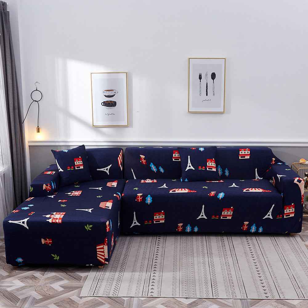 Abstract Print Sectional Sofa Cover