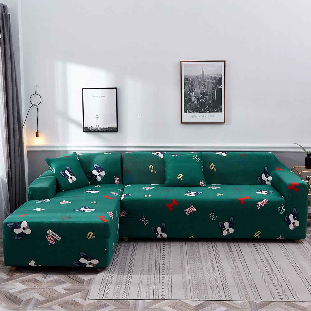 Abstract Print Sectional Sofa Cover