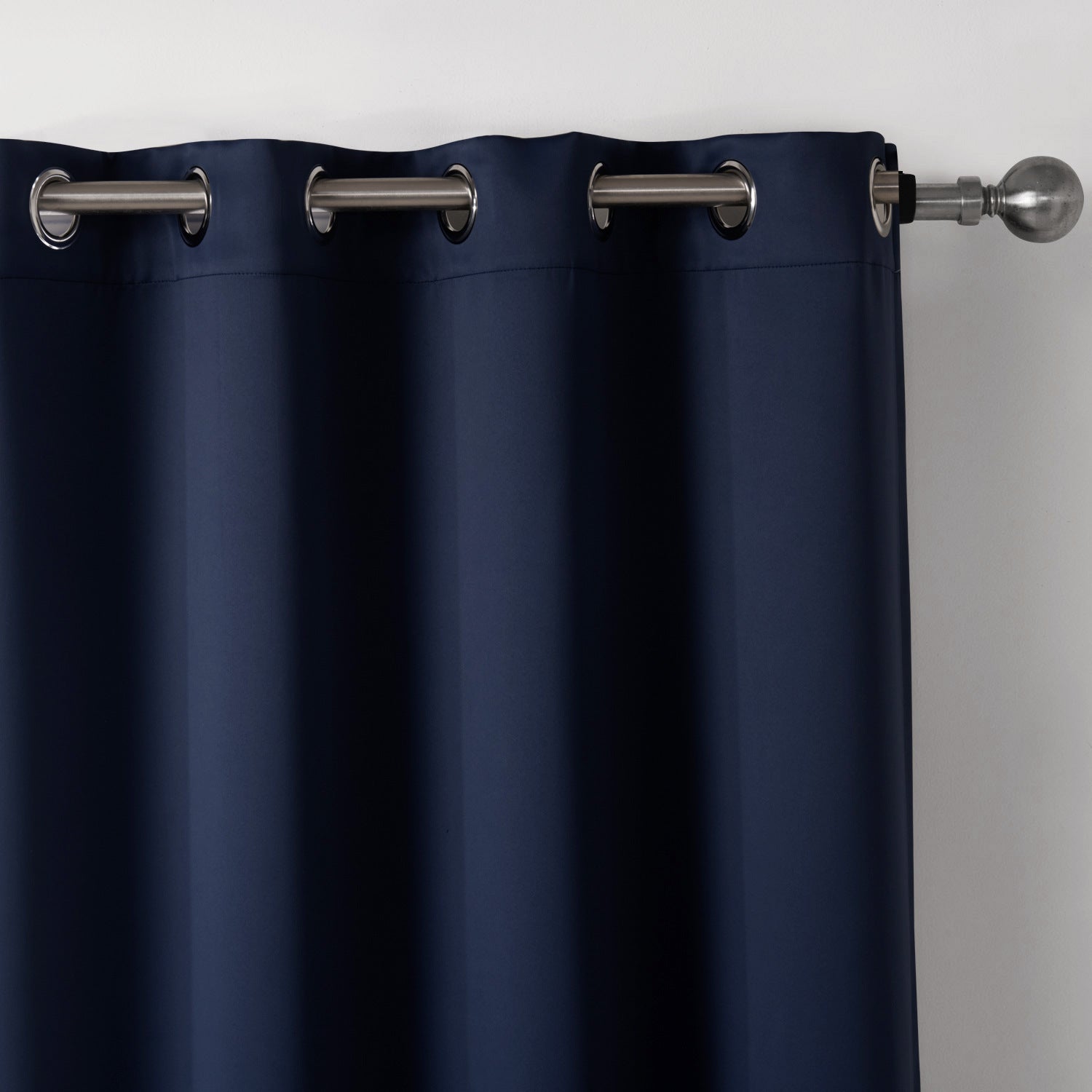 Dark Blue Bedroom Blackout Fabric Printed Curtains - Homeyviz Home & Decor