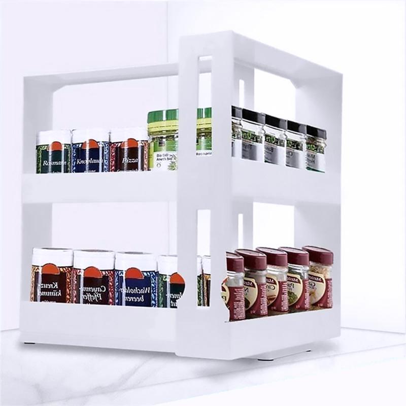 Rotating Kitchen Spice Rack Organizer – Countertop Seasoning Storage