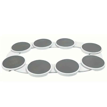 360° Lazy Susan Turntable Serving Tray – 8-Plate Rotating Dining Organizer