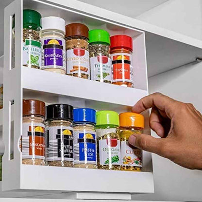 Rotating Kitchen Spice Rack Organizer – Countertop Seasoning Storage