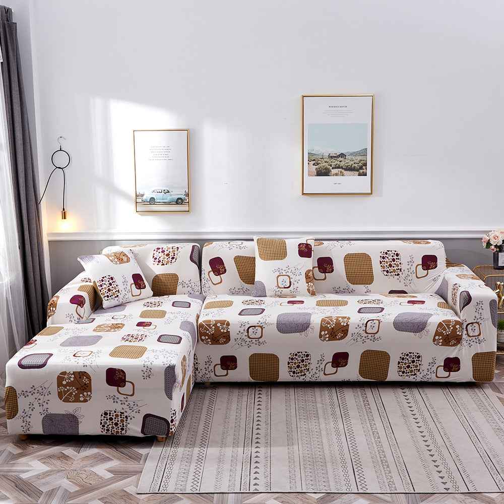 Abstract Print Sectional Sofa Cover