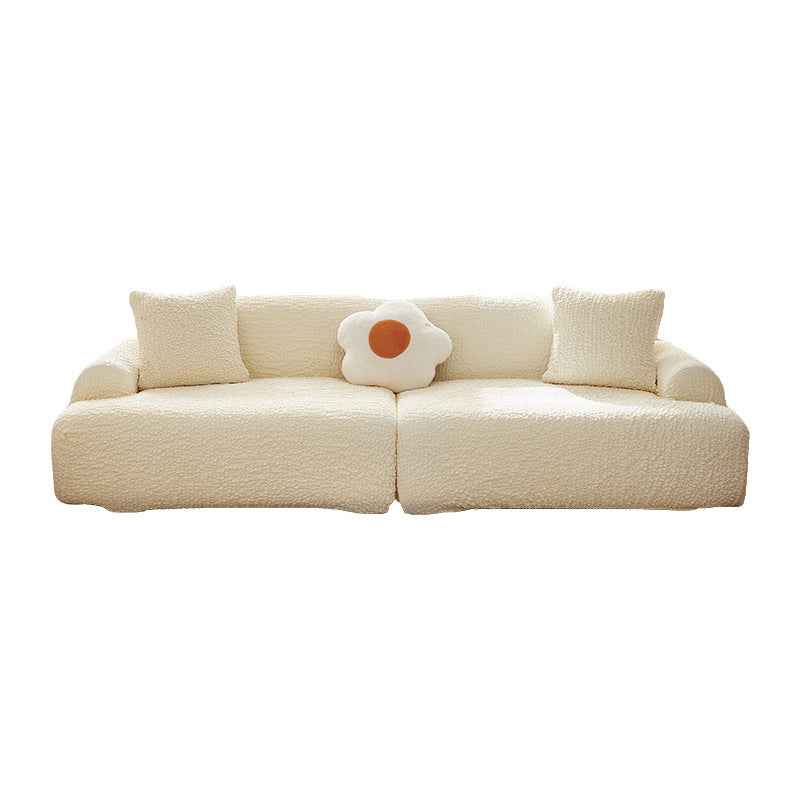 European Cream Bubble Textured Stretch Sofa Cover - Homeyviz.com