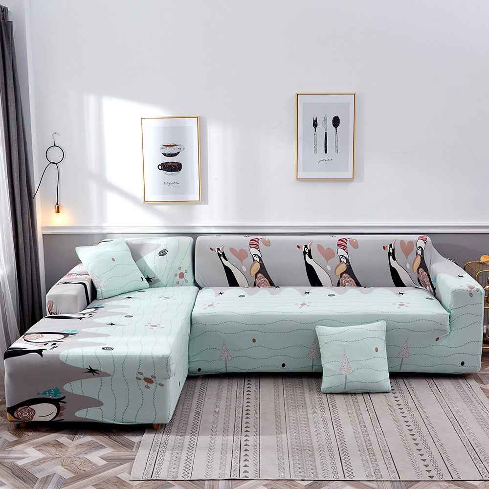 Abstract Print Sectional Sofa Cover