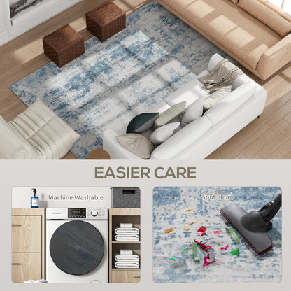 Modern Washable Area Rug - Non-Slip Abstract Boho Decor | Washable Area Rug - Homeyviz.com