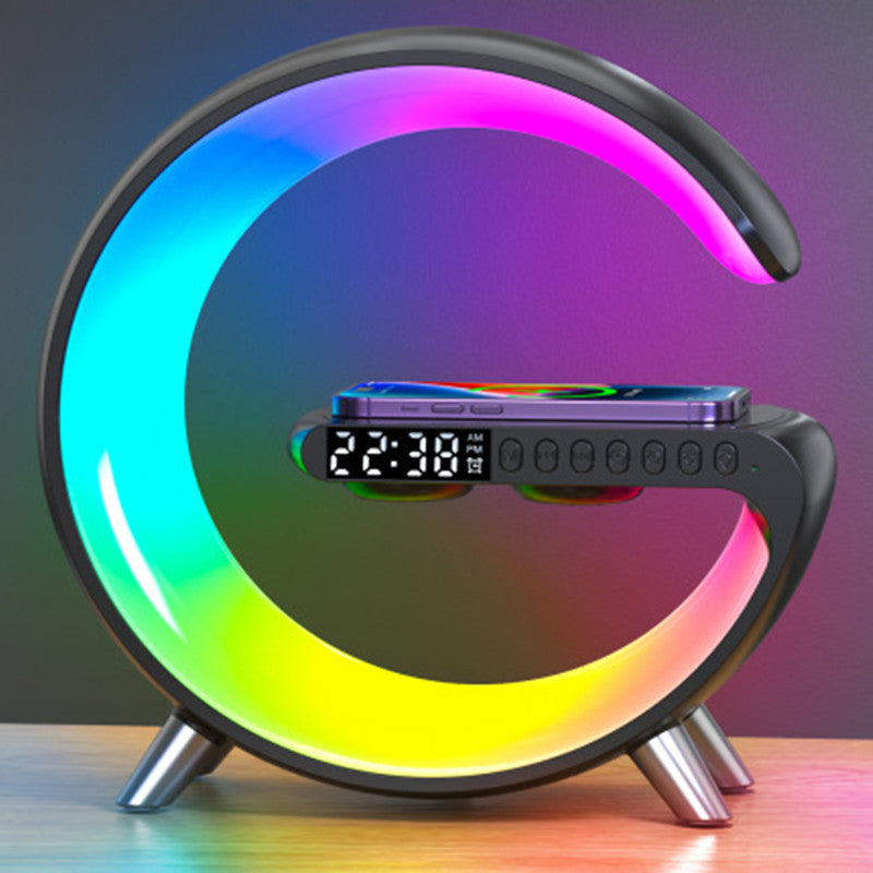 G-Shape Atmosphere Lamp - 6-in-1 Smart Speaker & Charger | Aesthetic Ambient Lighting - Homeyviz.com
