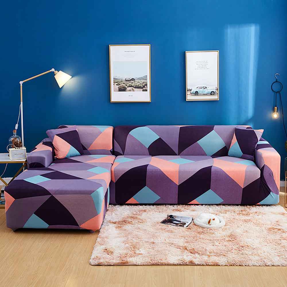 Abstract Print Sectional Sofa Cover