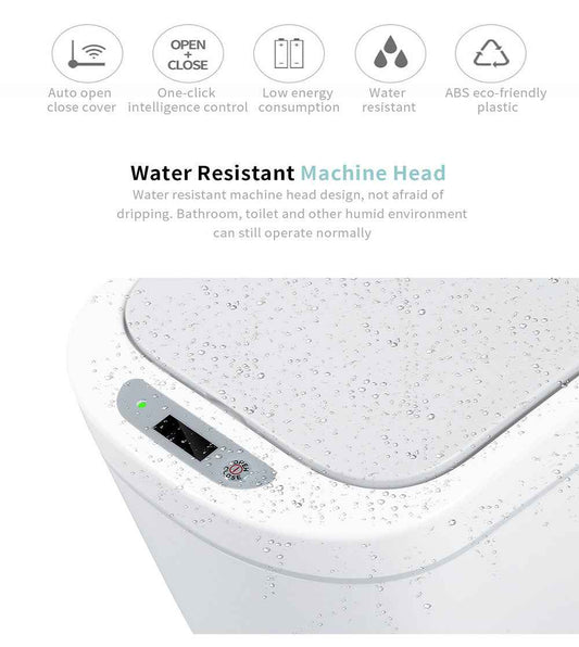 Waterproof Smart Sensor Trash Can with Auto Lid - Homeyviz.com