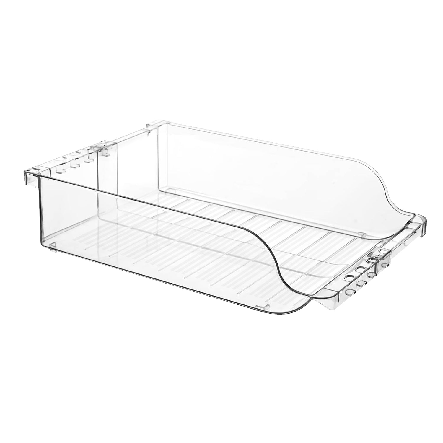 Adjustable 4-Pack Clear Soda Can Organizer – Fridge & Pantry Drink Dispenser