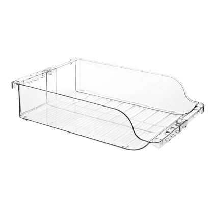 Adjustable 4-Pack Clear Soda Can Organizer – Fridge & Pantry Drink Dispenser