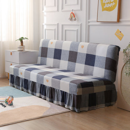 Armless Sofa Cover – Full-Encasing Foldable Slipcover with Skirted Hem - Homeyviz.com