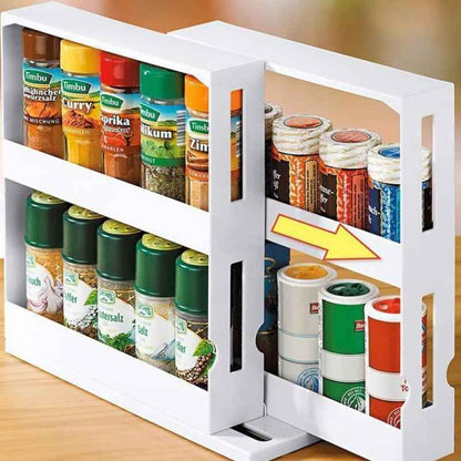 Rotating Kitchen Spice Rack Organizer – Countertop Seasoning Storage