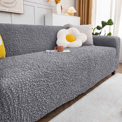 European Cream Bubble Textured Stretch Sofa Cover - Homeyviz.com