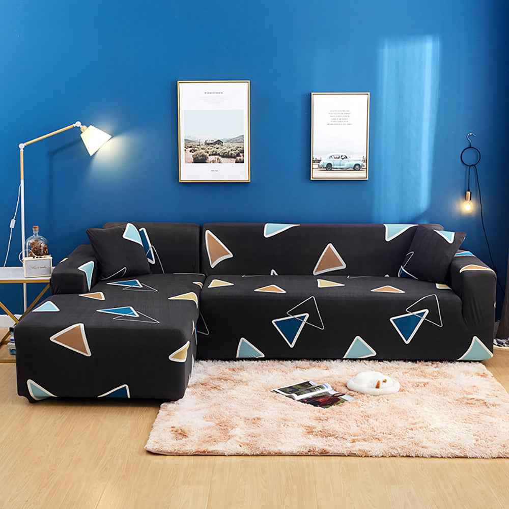 Abstract Print Sectional Sofa Cover