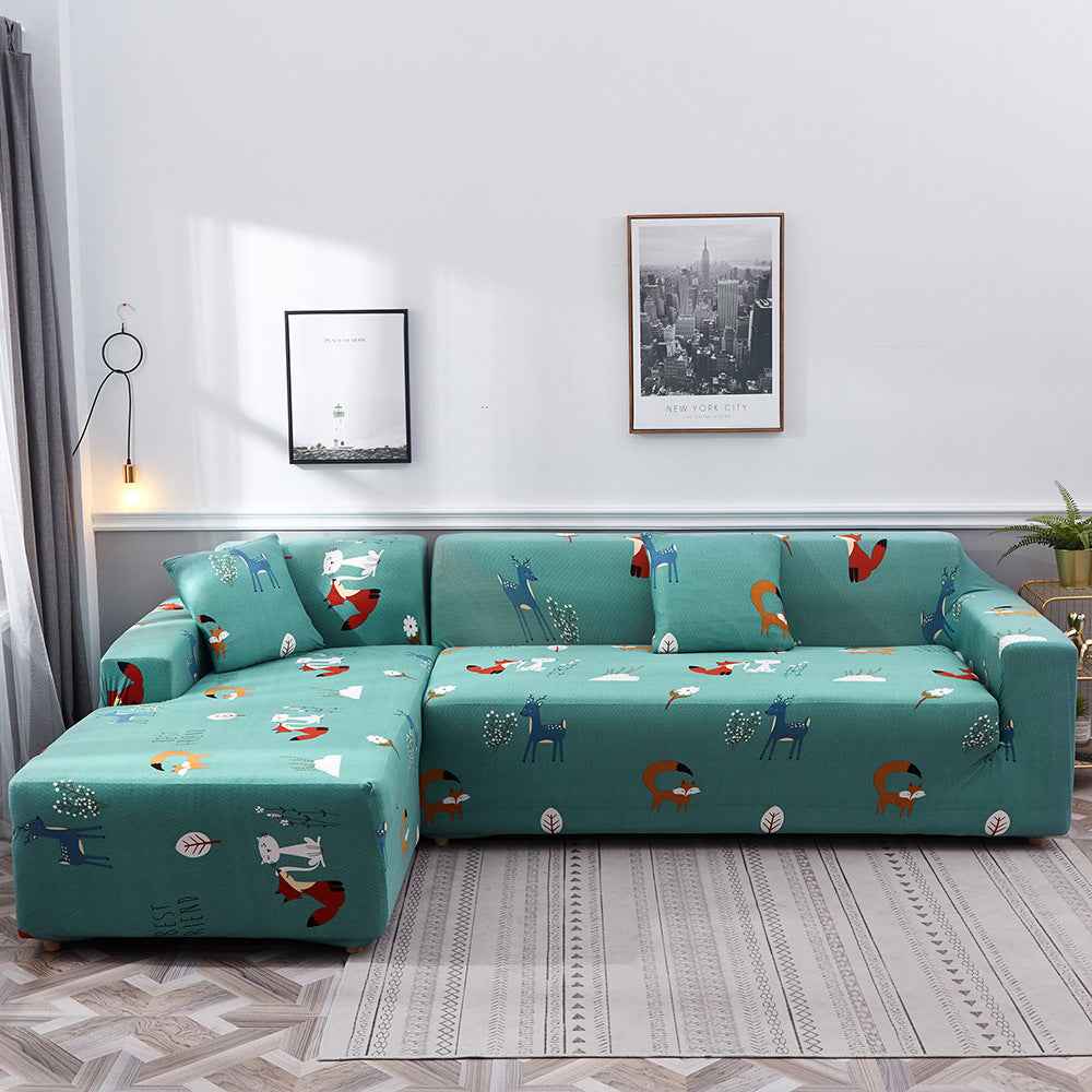 Abstract Print Sectional Sofa Cover