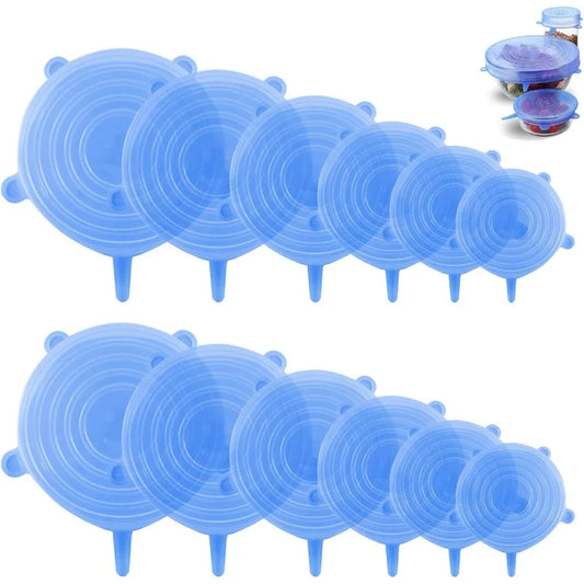 Silicone Stretch Lids | Reusable Food Covers for Kitchen Storage | Flexible Fits Bowls & Containers - Homeyviz Home & Decor