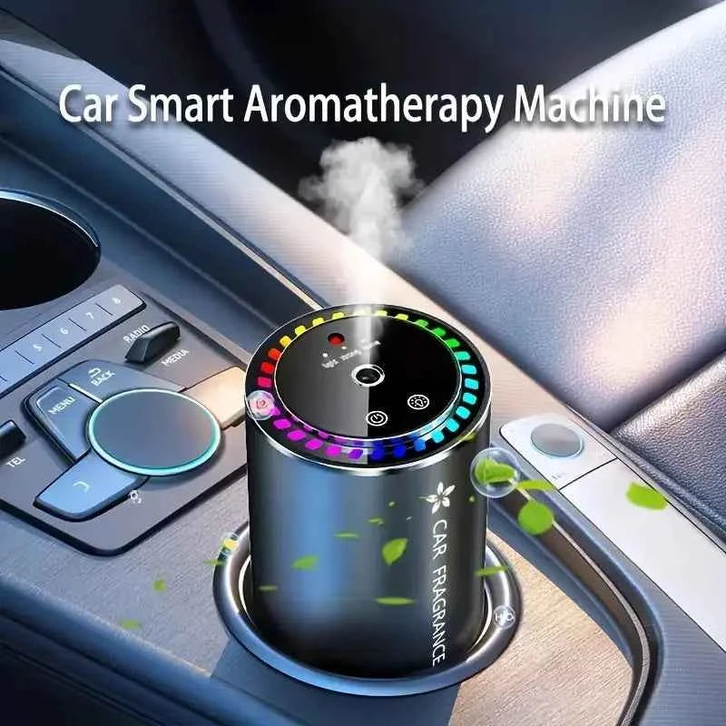 Car Air Freshener   Smart USB Rechargeable Fragrance Diffuser with Projector Light   Adjustable Intensity
