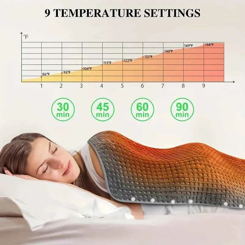 Heating Pad | Large Electric Heating Pad | 9 Heat Levels