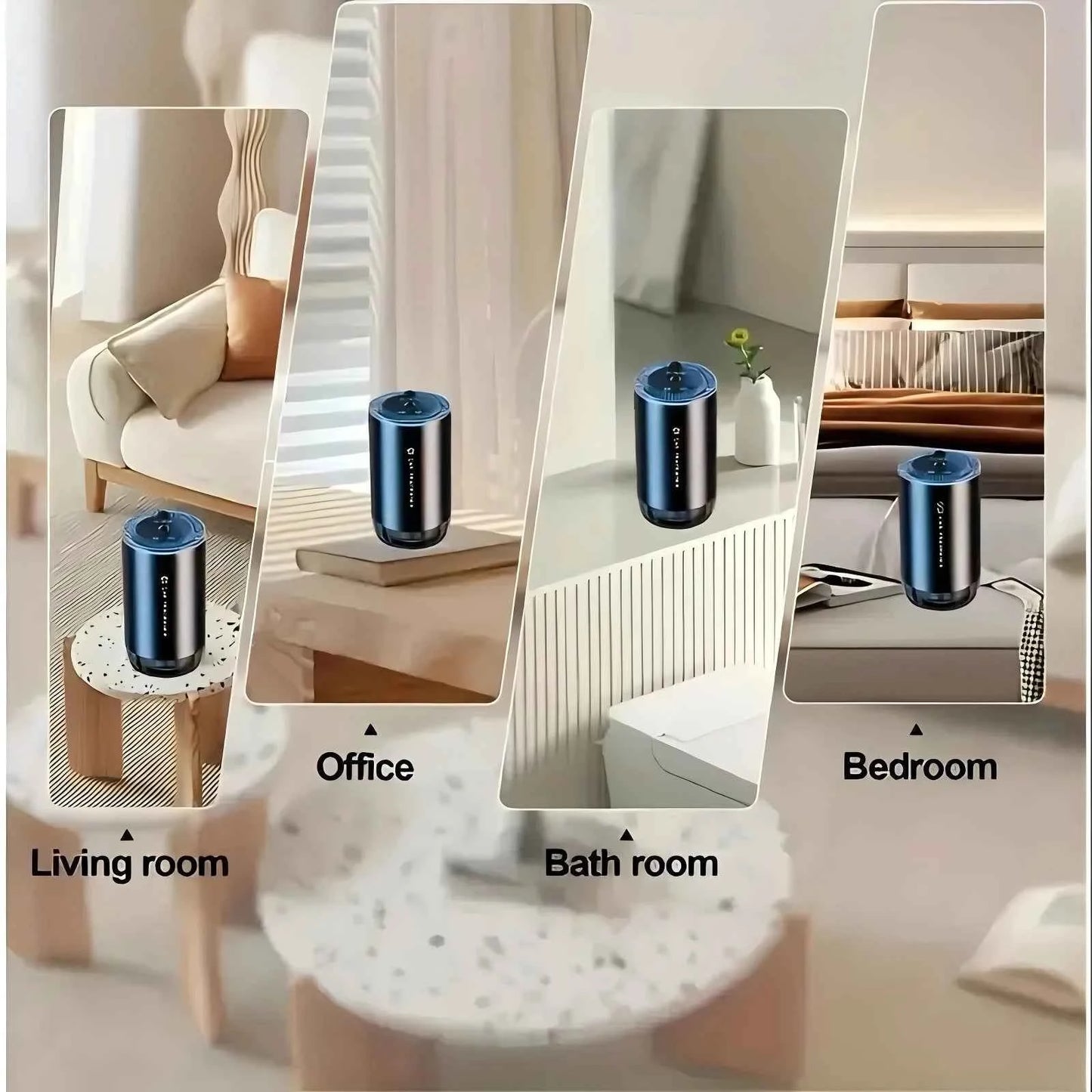 Car Air Freshener   Smart USB Rechargeable Fragrance Diffuser with Projector Light   Adjustable Intensity