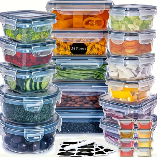 Food Storage Set | BPA-Free Airtight Containers & Lids with Labels | Kitchen & Pantry Organization - Homeyviz Home & Decor