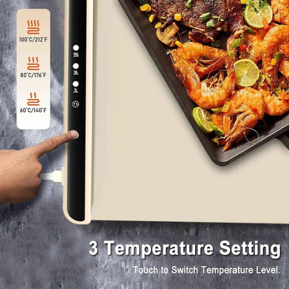 Smart Foldable Food Warming Mat | Electric Food Warming Mat - Homeyviz.com