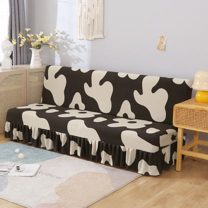Armless Sofa Cover – Full-Encasing Foldable Slipcover with Skirted Hem - Homeyviz.com