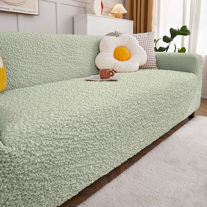 European Cream Bubble Textured Stretch Sofa Cover - Homeyviz.com