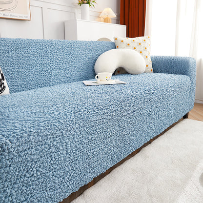 European Cream Bubble Textured Stretch Sofa Cover - Homeyviz.com