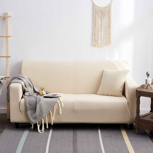 Thick Fleece Stretch Sofa Slipcover – Full Coverage - Homeyviz.com