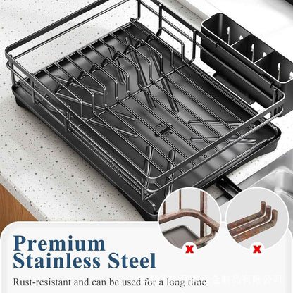 Kitchen Dish Sorting & Drain Rack – Stainless Steel - Homeyviz.com
