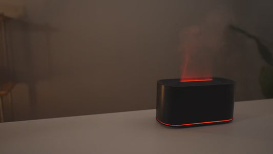 Essential Oil Diffuser   Colorful Flame Diffuser Humidifier   7 Colour Lights, Noiseless with Auto Off